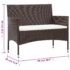 vidaXL 2 Piece Garden Lounge Set with Cushion Poly Rattan Brown - Image 12
