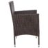 vidaXL 2 Piece Garden Lounge Set with Cushion Poly Rattan Brown - Image 8