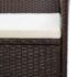 vidaXL 2 Piece Garden Lounge Set with Cushion Poly Rattan Brown - Image 10