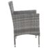 vidaXL 2 Piece Garden Lounge Set with Cushion Poly Rattan Grey - Image 8
