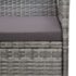 vidaXL 2 Piece Garden Lounge Set with Cushion Poly Rattan Grey - Image 10