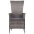 vidaXL 3 Piece Garden Lounge Set with Cushions Poly Rattan Grey - Image 4