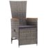 vidaXL 3 Piece Garden Lounge Set with Cushions Poly Rattan Grey - Image 3