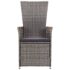vidaXL 3 Piece Garden Lounge Set with Cushions Poly Rattan Grey - Image 4