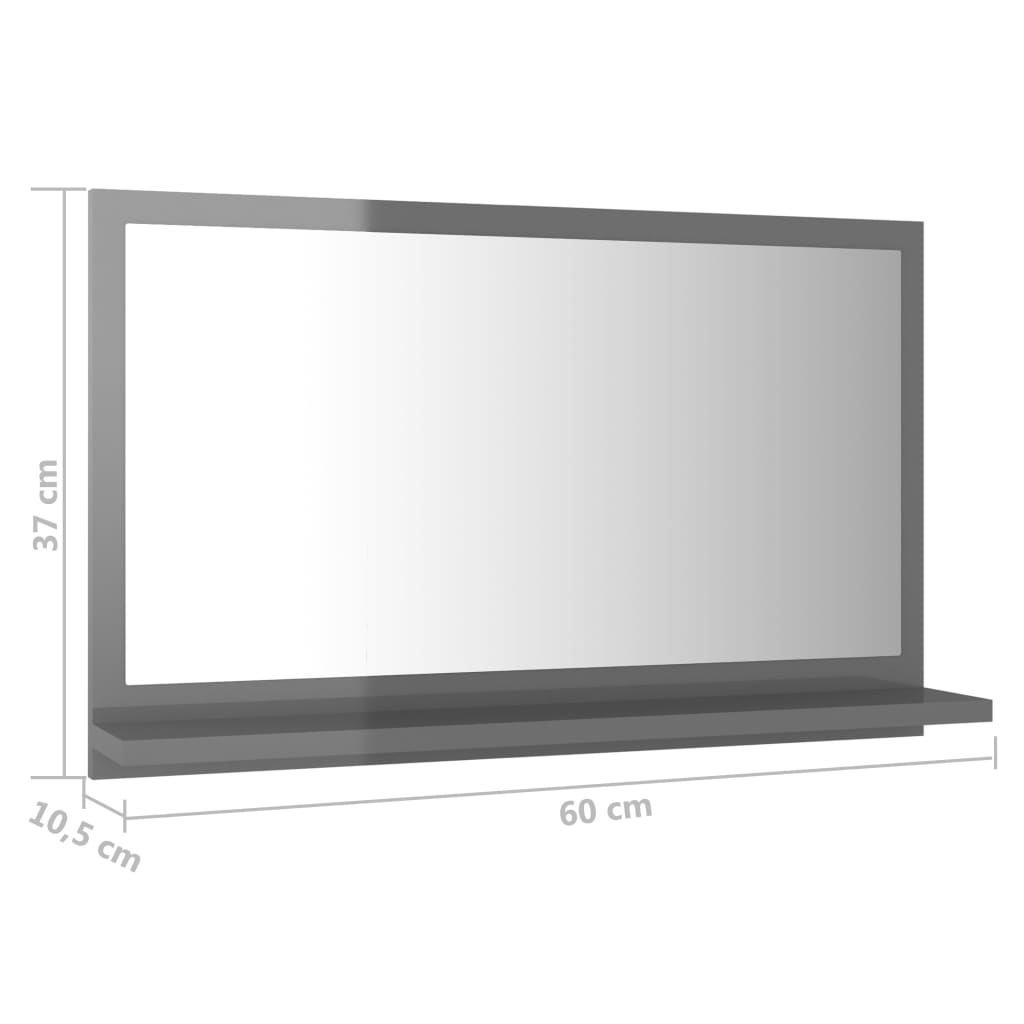 8720286218907_g_en_hd_5 vidaXL Bathroom Mirror High Gloss Grey 60x10.5x37 cm Engineered Wood - Image 7