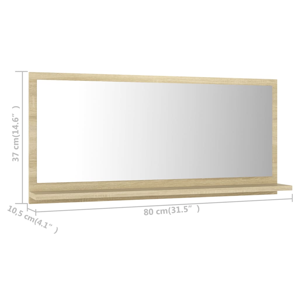 8720286218945_g_en_hd_5 vidaXL Bathroom Mirror Sonoma Oak 80x10.5x37 cm Engineered Wood - Image 7