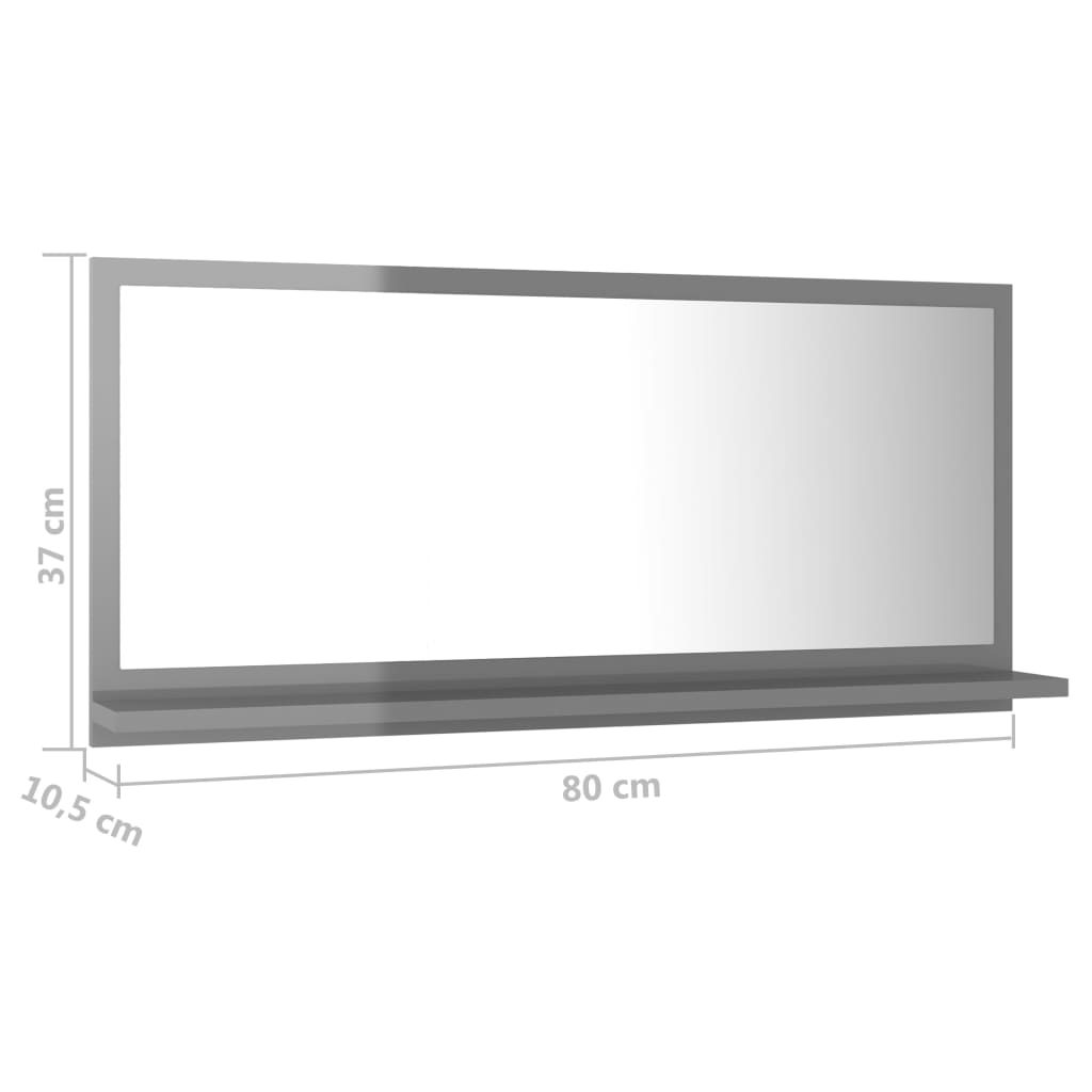 8720286218990_g_en_hd_5 vidaXL Bathroom Mirror High Gloss Grey 80x10.5x37 cm Engineered Wood - Image 7