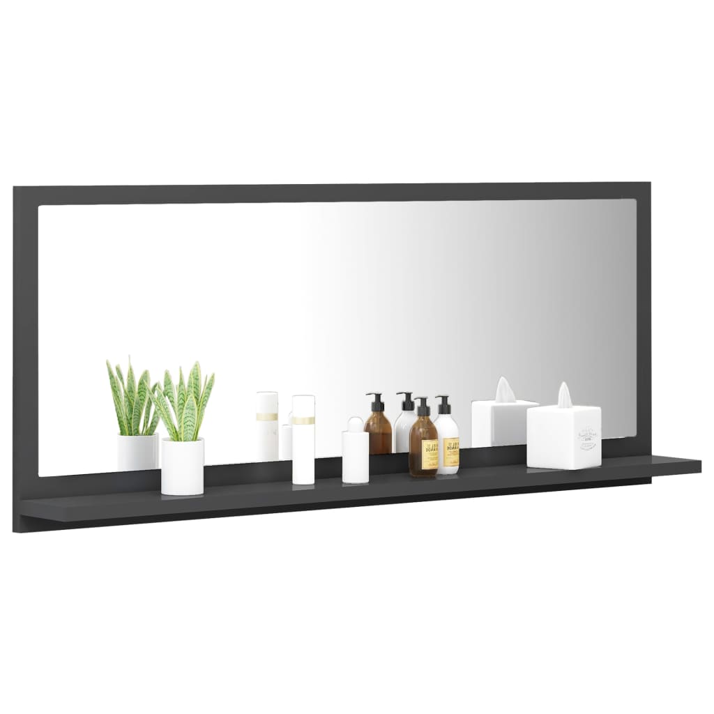 8720286219027_g_en_hd_1 vidaXL Bathroom Mirror Grey 90x10.5x37 cm Engineered Wood - Image 3