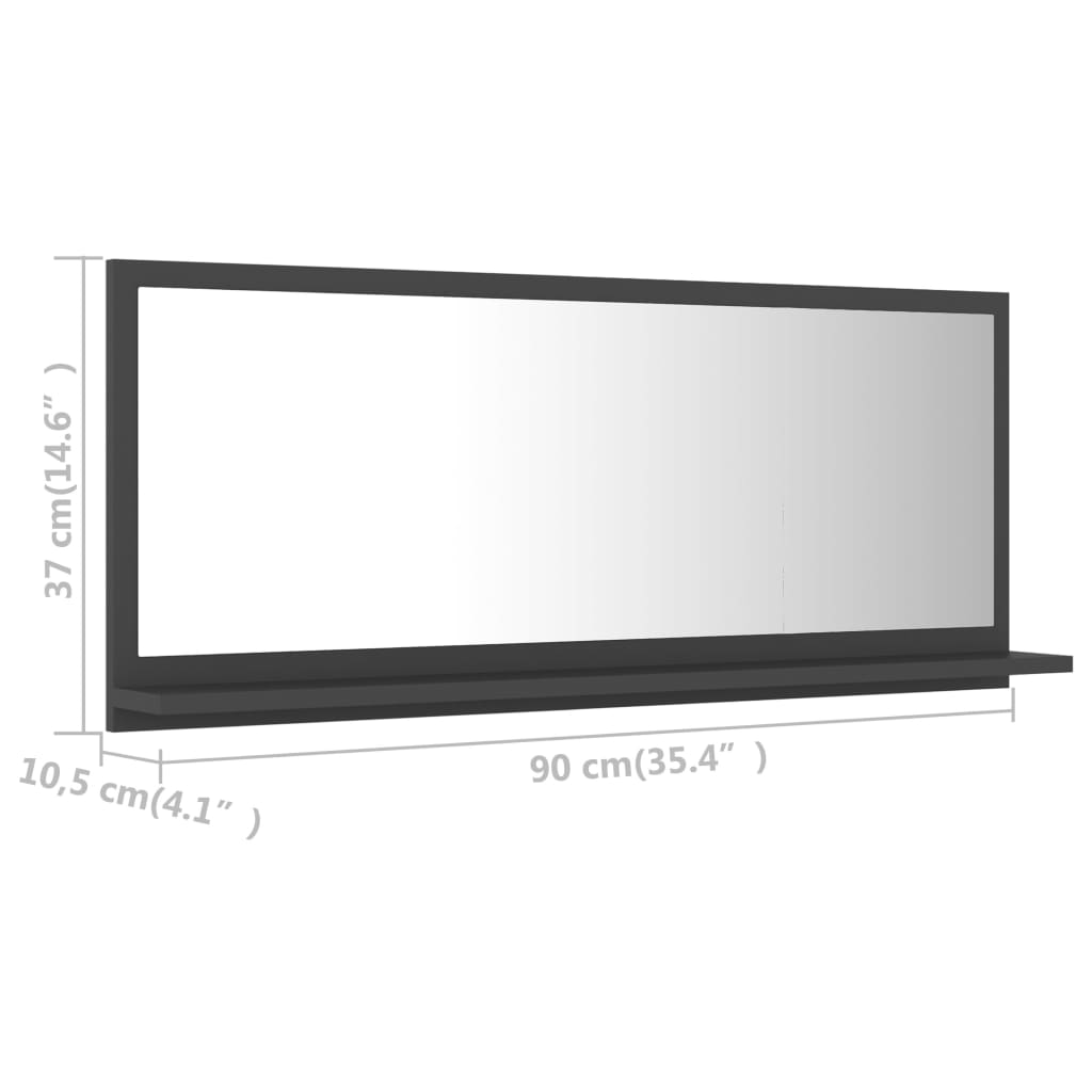 8720286219027_g_en_hd_5 vidaXL Bathroom Mirror Grey 90x10.5x37 cm Engineered Wood - Image 7