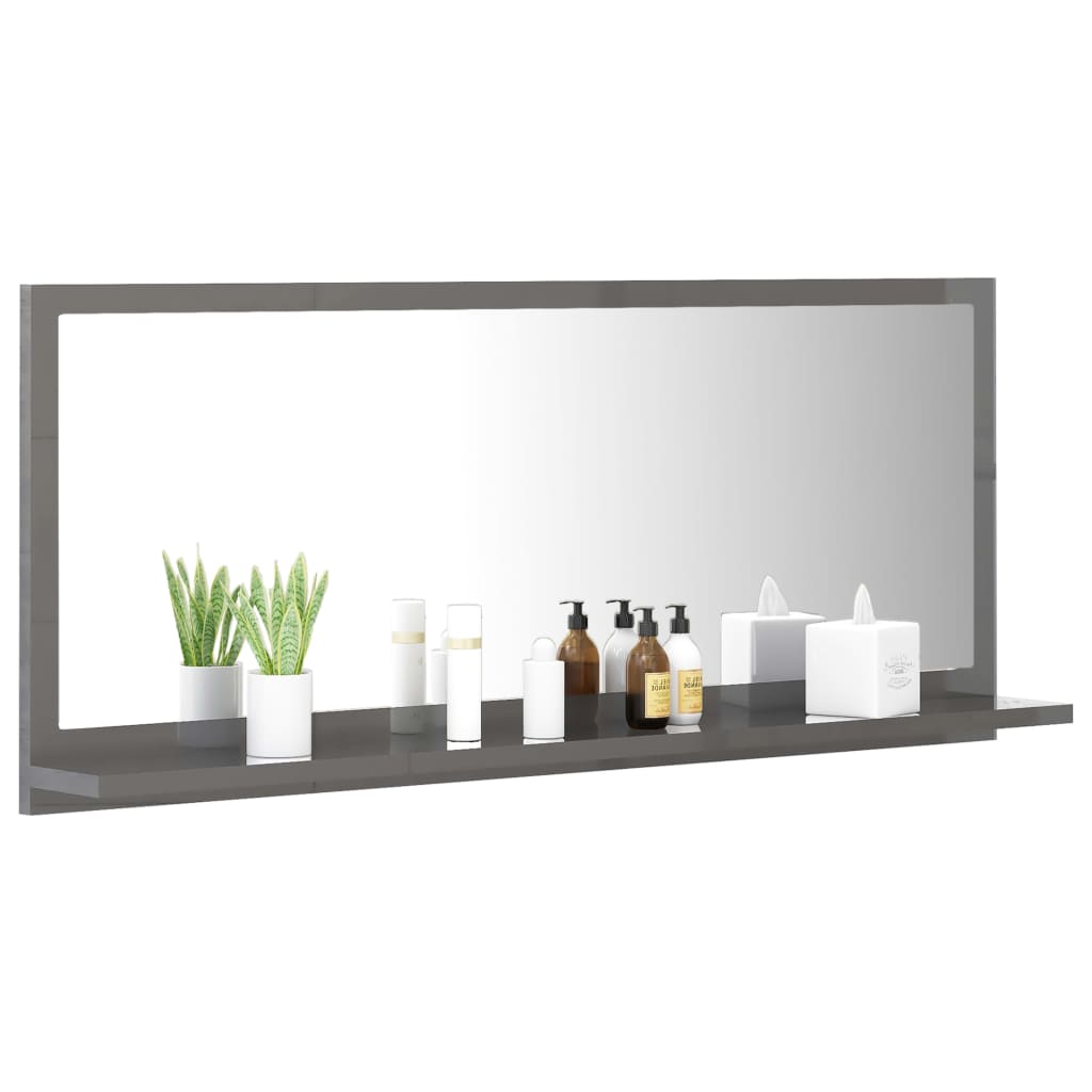 8720286219089_g_en_hd_1 vidaXL Bathroom Mirror High Gloss Grey 90x10.5x37 cm Engineered Wood - Image 3