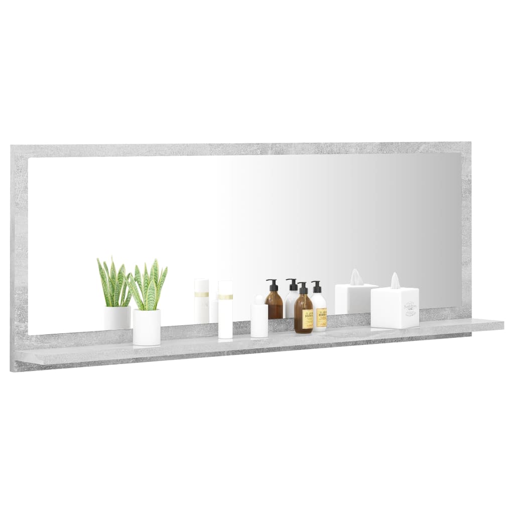 8720286219133_g_en_hd_2 vidaXL Bathroom Mirror Concrete Grey 100x10.5x37 cm Engineered Wood - Image 4