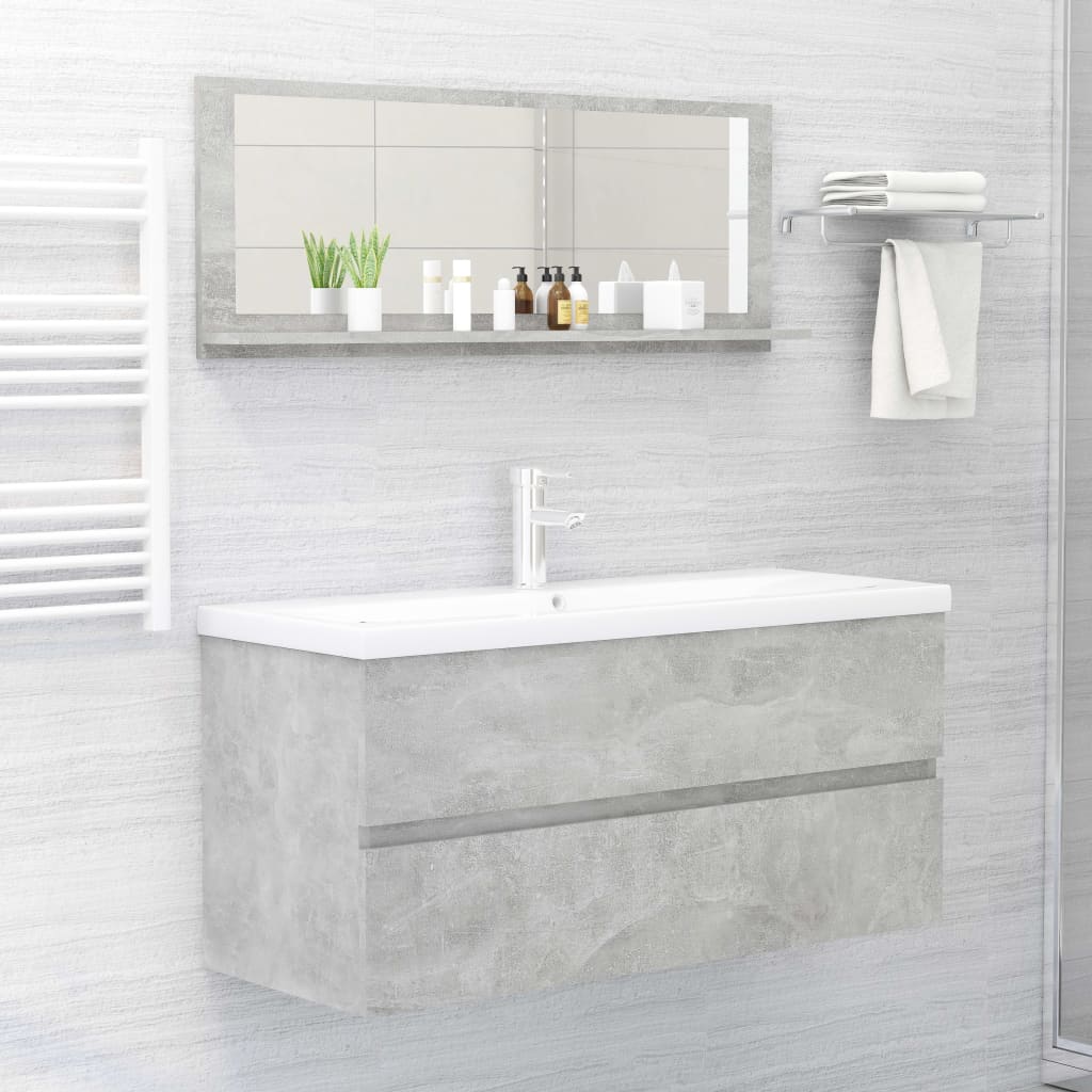 8720286219133_g_en_hd_4 vidaXL Bathroom Mirror Concrete Grey 100x10.5x37 cm Engineered Wood - Image 6