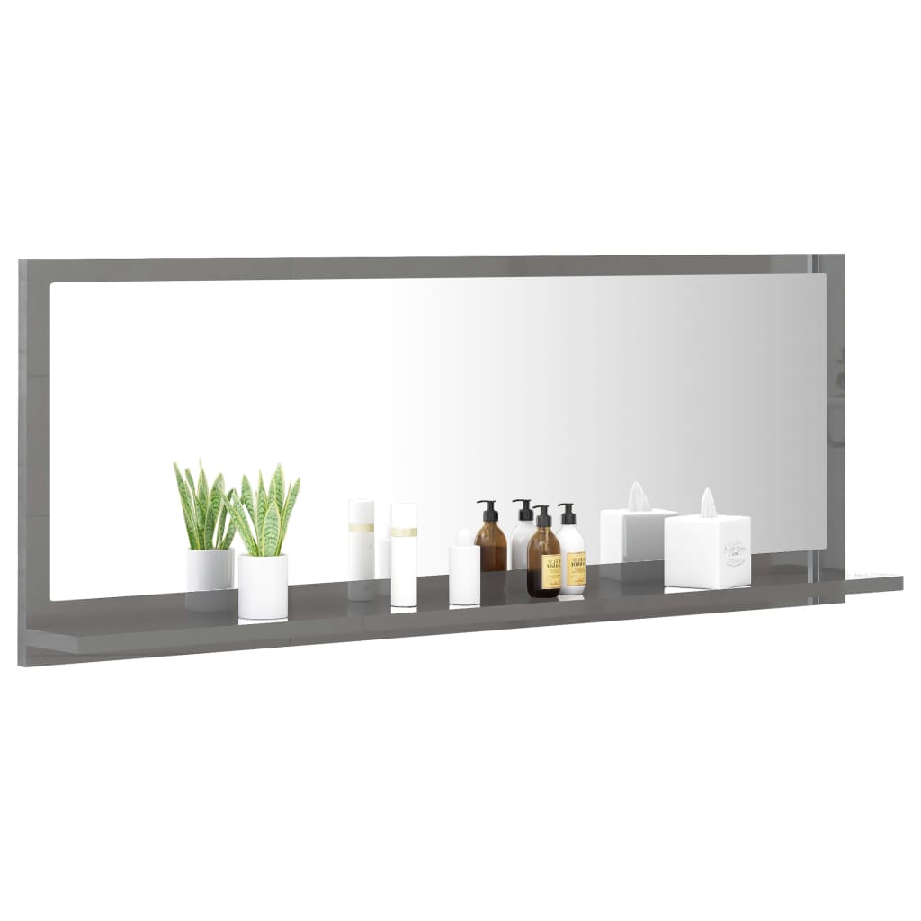 8720286219171_g_en_hd_2 vidaXL Bathroom Mirror High Gloss Grey 100x10.5x37 cm Engineered Wood - Image 4