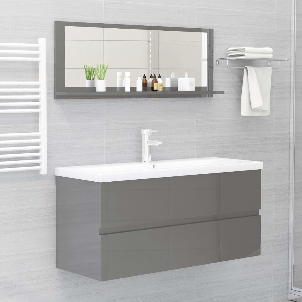 8720286219171_g_en_hd_4 vidaXL Bathroom Mirror High Gloss Grey 100x10.5x37 cm Engineered Wood - Image 6