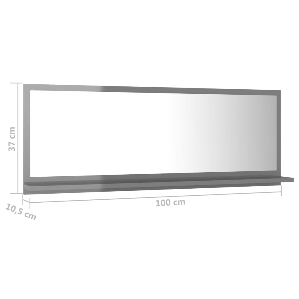8720286219171_g_en_hd_5 vidaXL Bathroom Mirror High Gloss Grey 100x10.5x37 cm Engineered Wood - Image 7