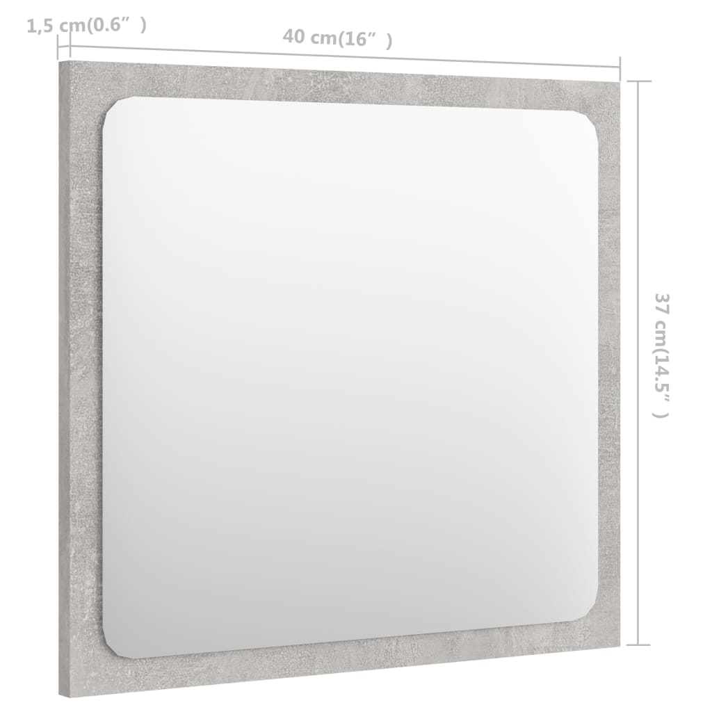 8720286219225_g_en_hd_3 vidaXL Bathroom Mirror Concrete Grey 40x1.5x37 cm Engineered Wood - Image 5