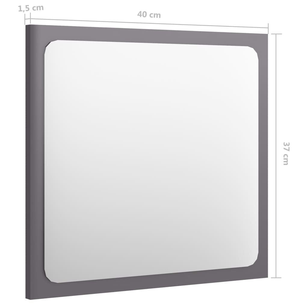 8720286219256_g_en_hd_3 vidaXL Bathroom Mirror High Gloss Grey 40x1.5x37 cm Engineered Wood - Image 5