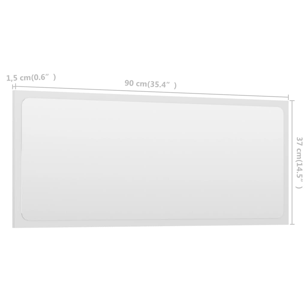 8720286219423_g_en_hd_3 vidaXL Bathroom Mirror White 90x1.5x37 cm Engineered Wood - Image 5