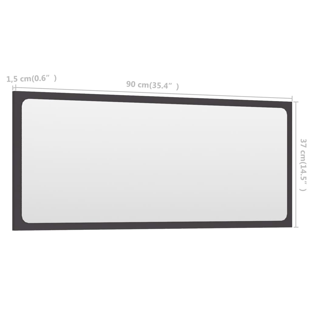 8720286219447_g_en_hd_3 vidaXL Bathroom Mirror Grey 90x1.5x37 cm Engineered Wood - Image 5