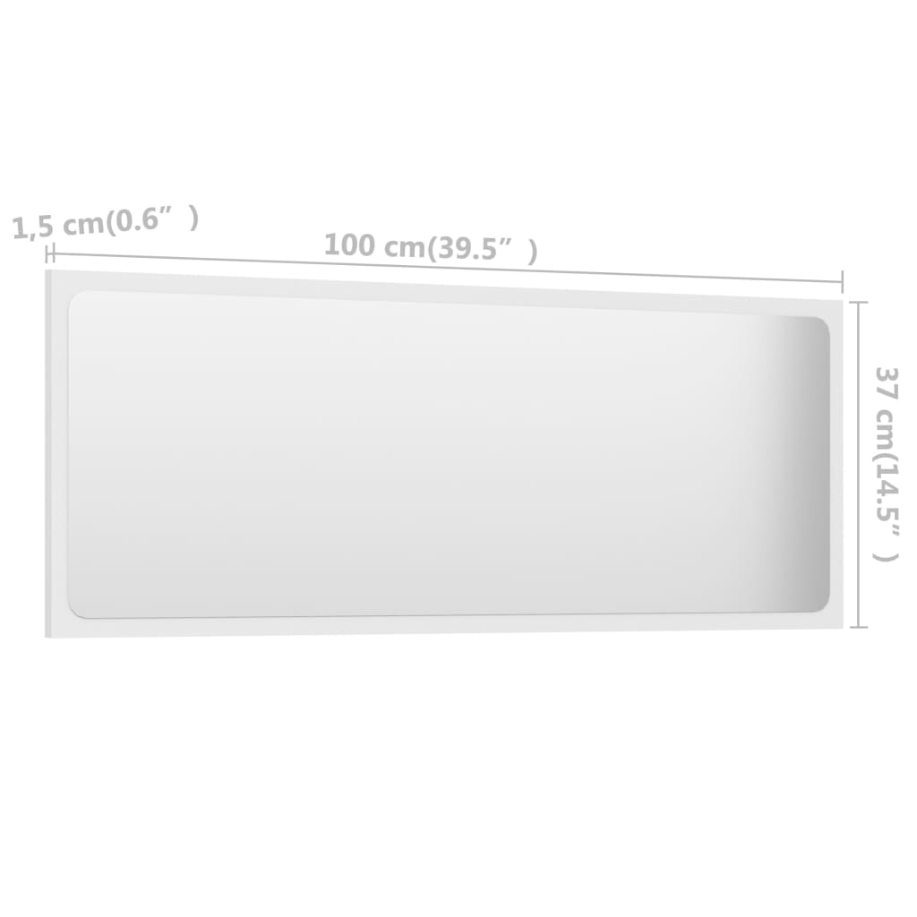8720286219508_g_en_hd_3 vidaXL Bathroom Mirror White 100x1.5x37 cm Engineered Wood - Image 5