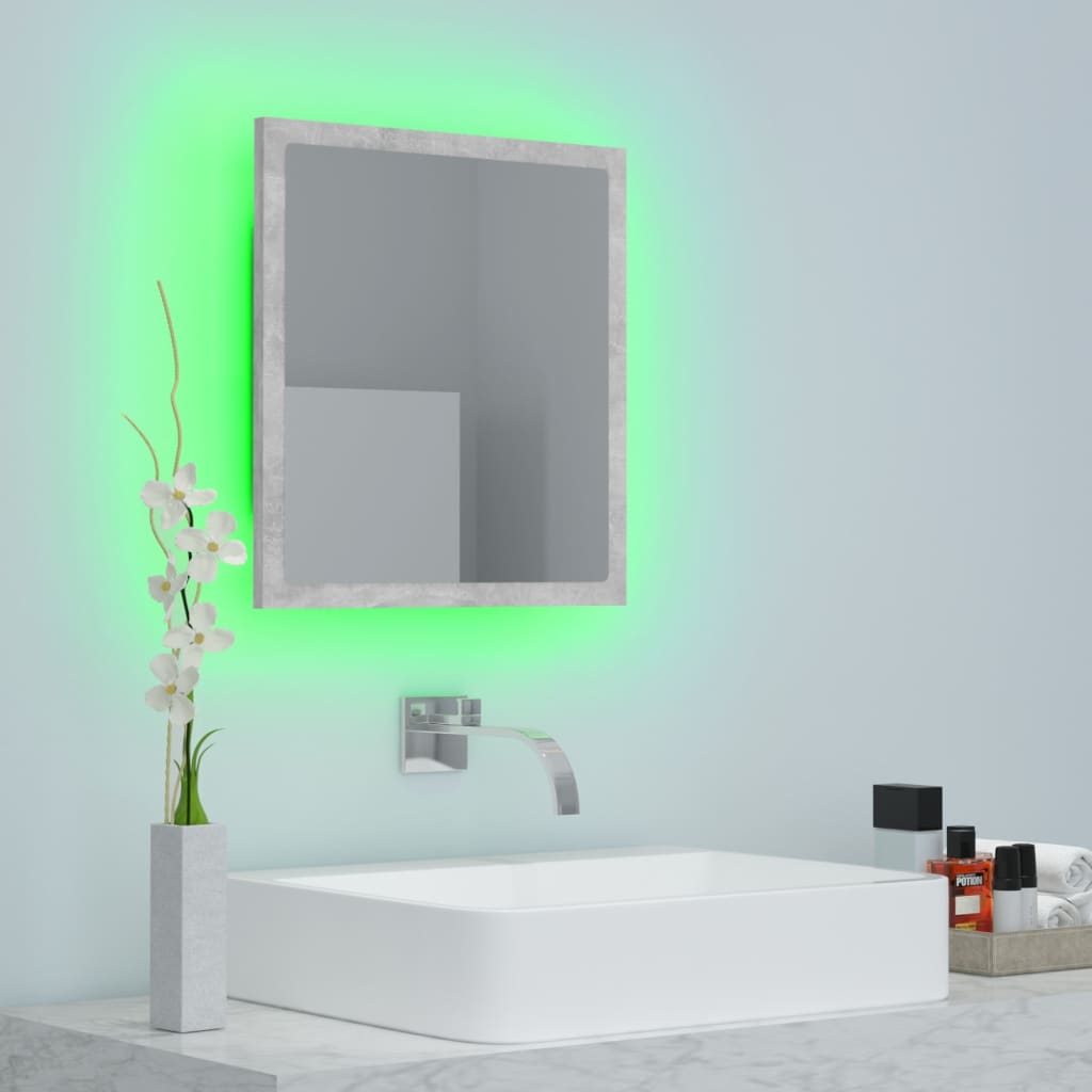 8720286220979_g_en_hd_3 vidaXL LED Bathroom Mirror Concrete Grey 40x8.5x37 cm Acrylic - Image 5