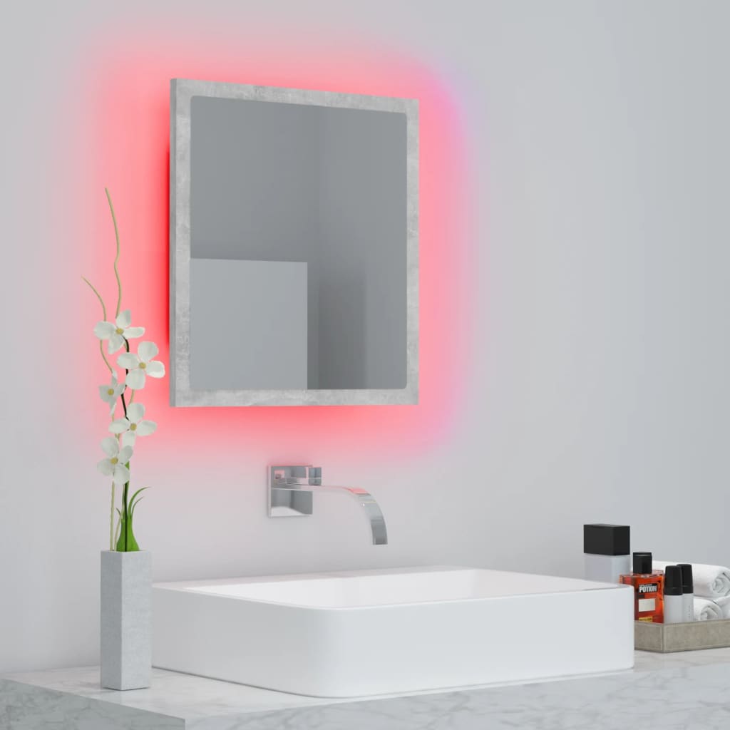 8720286220979_g_en_hd_5 vidaXL LED Bathroom Mirror Concrete Grey 40x8.5x37 cm Acrylic - Image 7