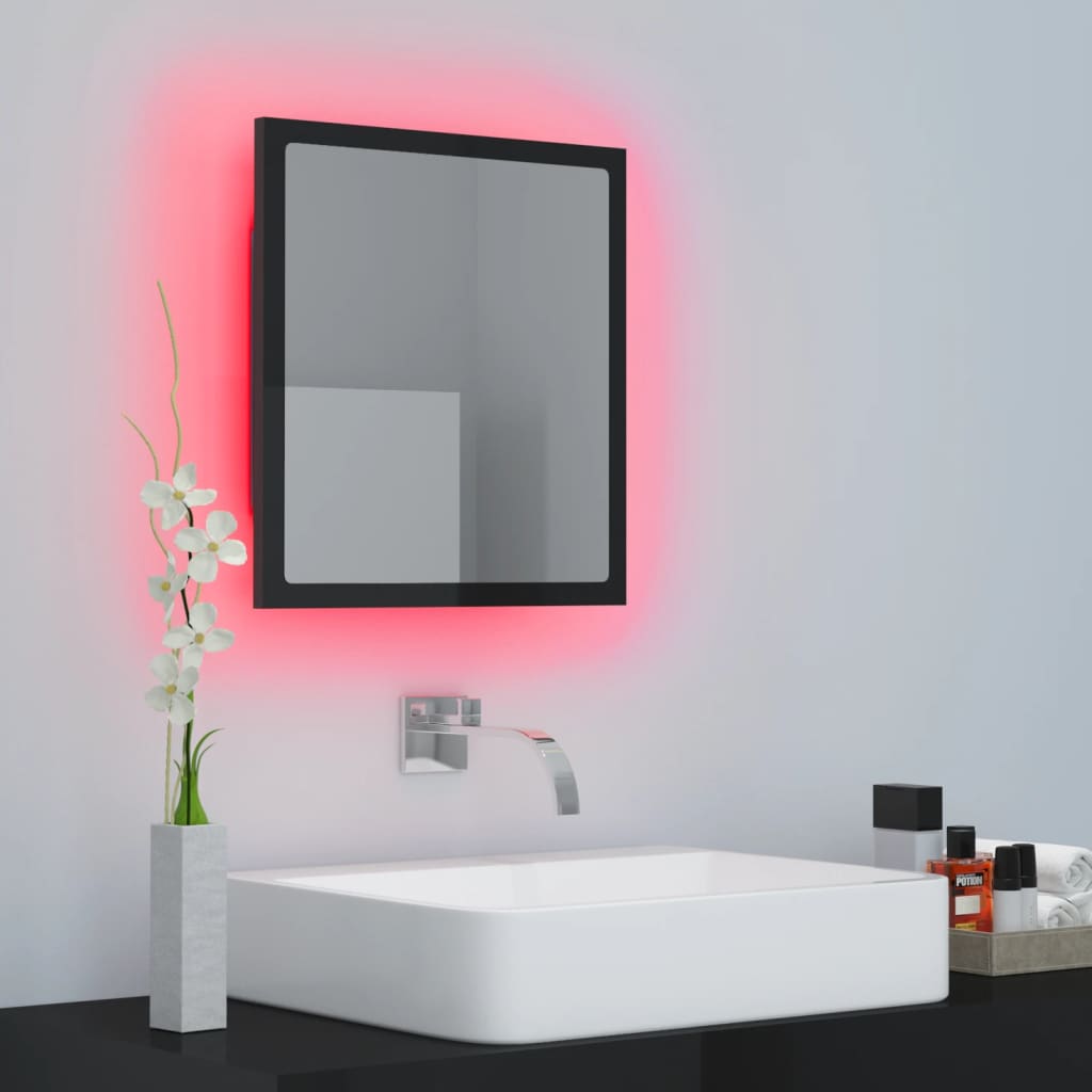 8720286220993_g_en_hd_2 vidaXL LED Bathroom Mirror High Gloss Black 40x8.5x37 cm Acrylic - Image 4