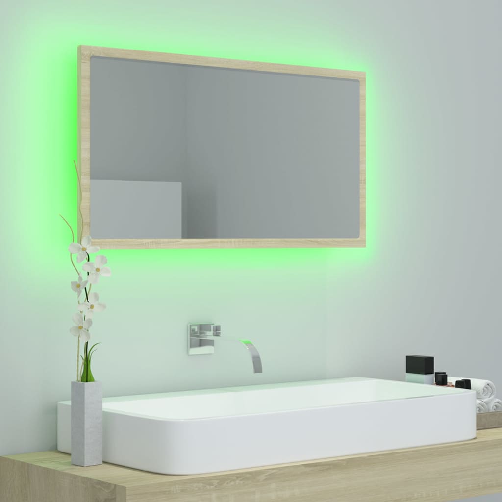 8720286221129_g_en_hd_2 vidaXL LED Bathroom Mirror Sonoma Oak 80x8.5x37 cm Acrylic - Image 4