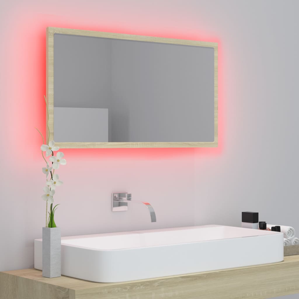 8720286221129_g_en_hd_3 vidaXL LED Bathroom Mirror Sonoma Oak 80x8.5x37 cm Acrylic - Image 5