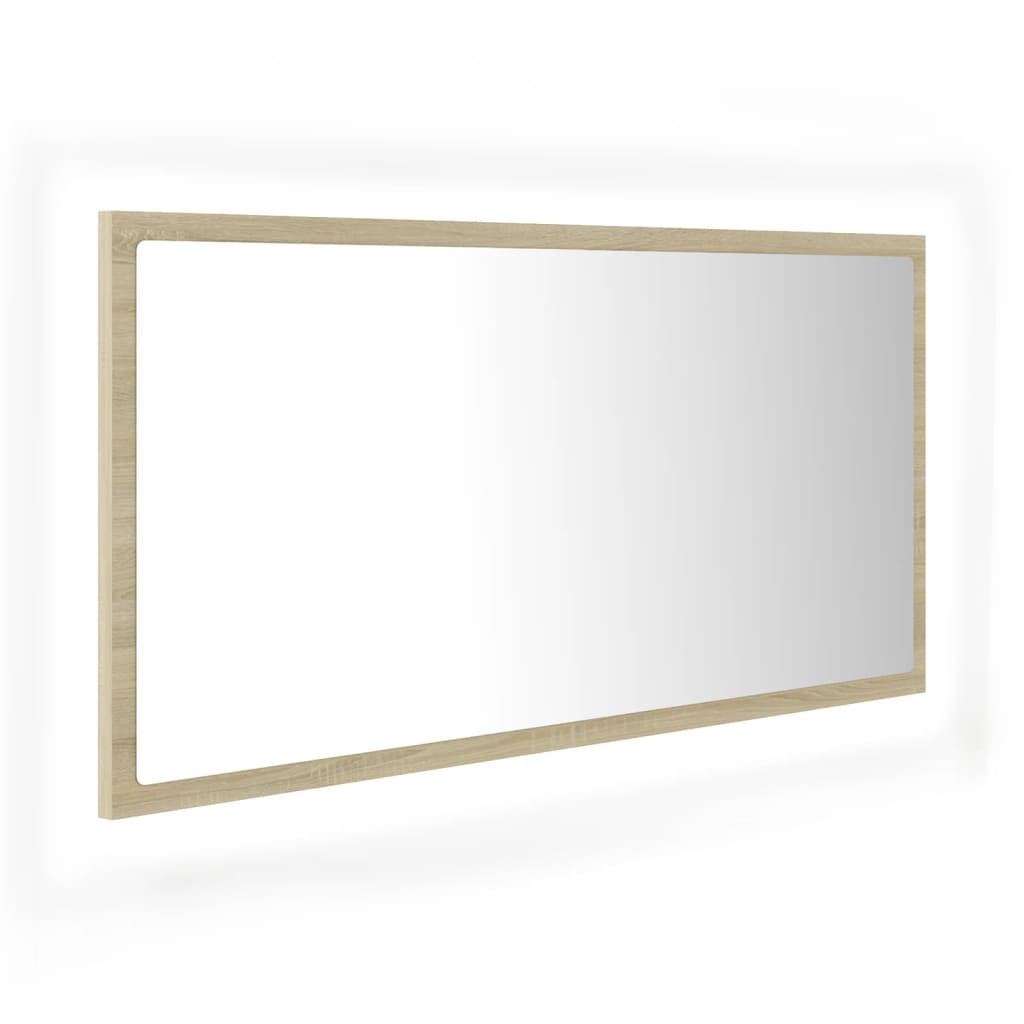 8720286221204_a_en_hd_1 vidaXL LED Bathroom Mirror Sonoma Oak 90x8.5x37 cm Acrylic - Image 2