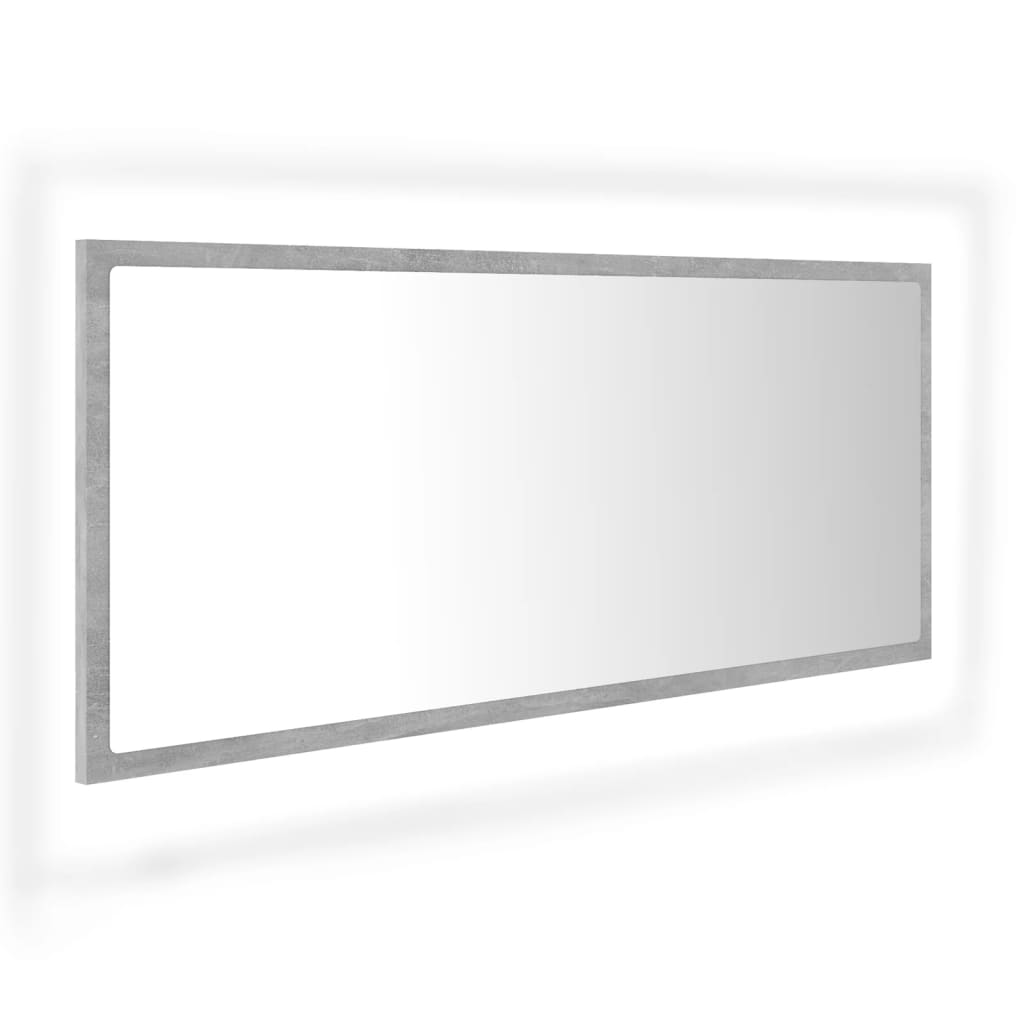 8720286221297_a_en_hd_1 vidaXL LED Bathroom Mirror Concrete Grey 100x8.5x37 cm Acrylic - Image 2