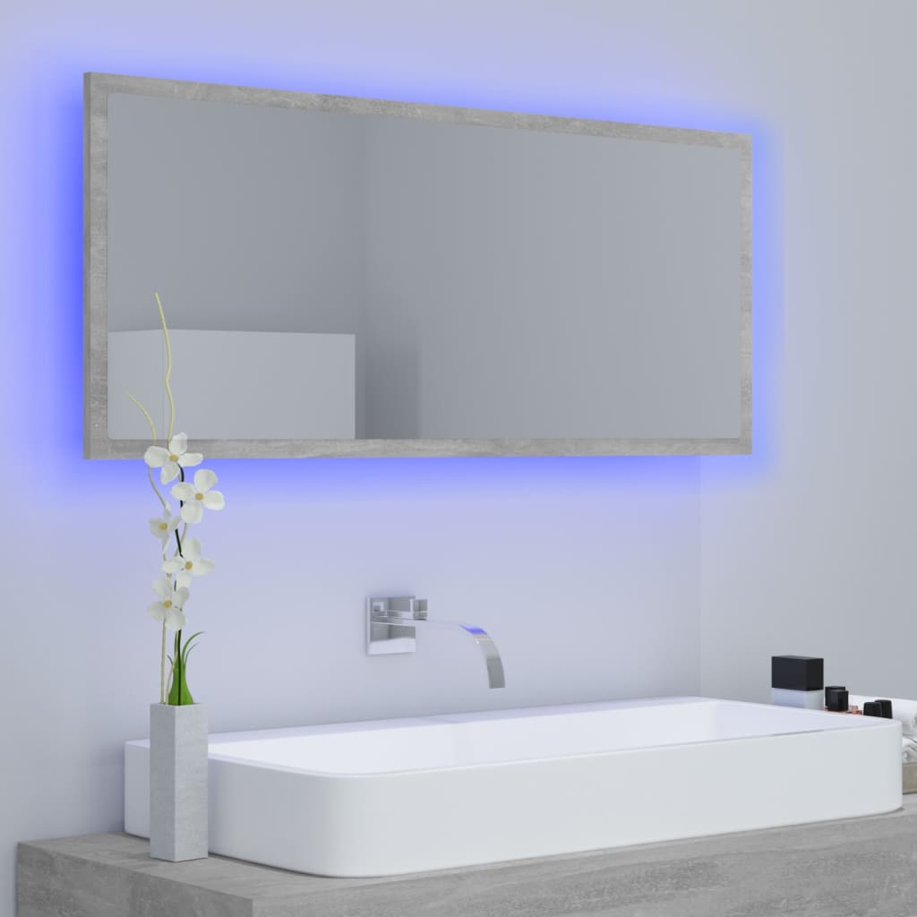 8720286221297_g_en_hd_1 vidaXL LED Bathroom Mirror Concrete Grey 100x8.5x37 cm Acrylic - Image 3