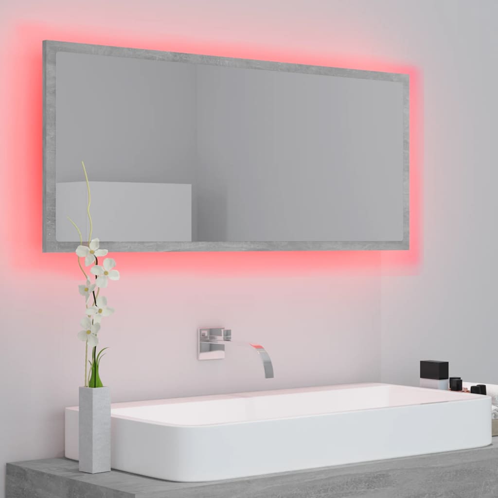 8720286221297_g_en_hd_3 vidaXL LED Bathroom Mirror Concrete Grey 100x8.5x37 cm Acrylic - Image 5