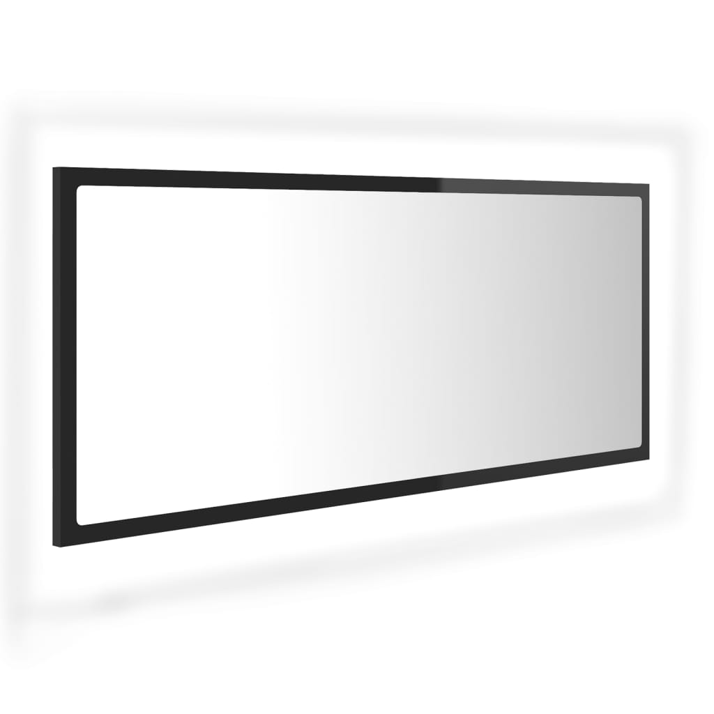 8720286221310_a_en_hd_1 vidaXL LED Bathroom Mirror High Gloss Black 100x8.5x37 cm Acrylic - Image 2