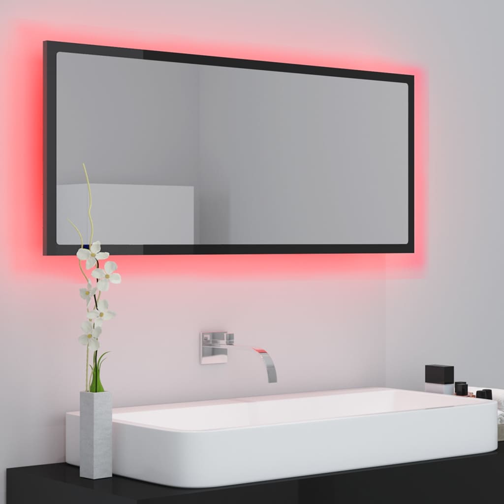 8720286221310_g_en_hd_3 vidaXL LED Bathroom Mirror High Gloss Black 100x8.5x37 cm Acrylic - Image 5
