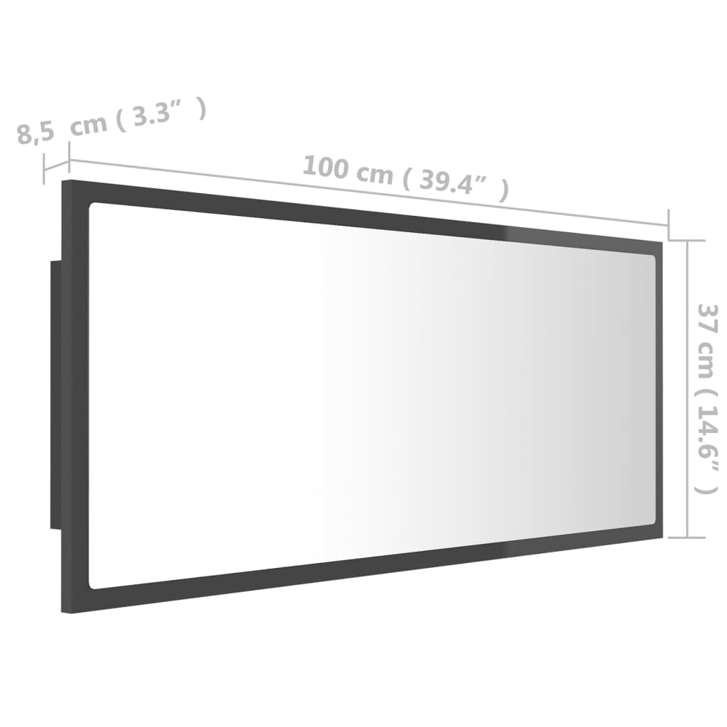 8720286221327_g_en_hd_10 vidaXL LED Bathroom Mirror High Gloss Grey 100x8.5x37 cm Acrylic - Image 12