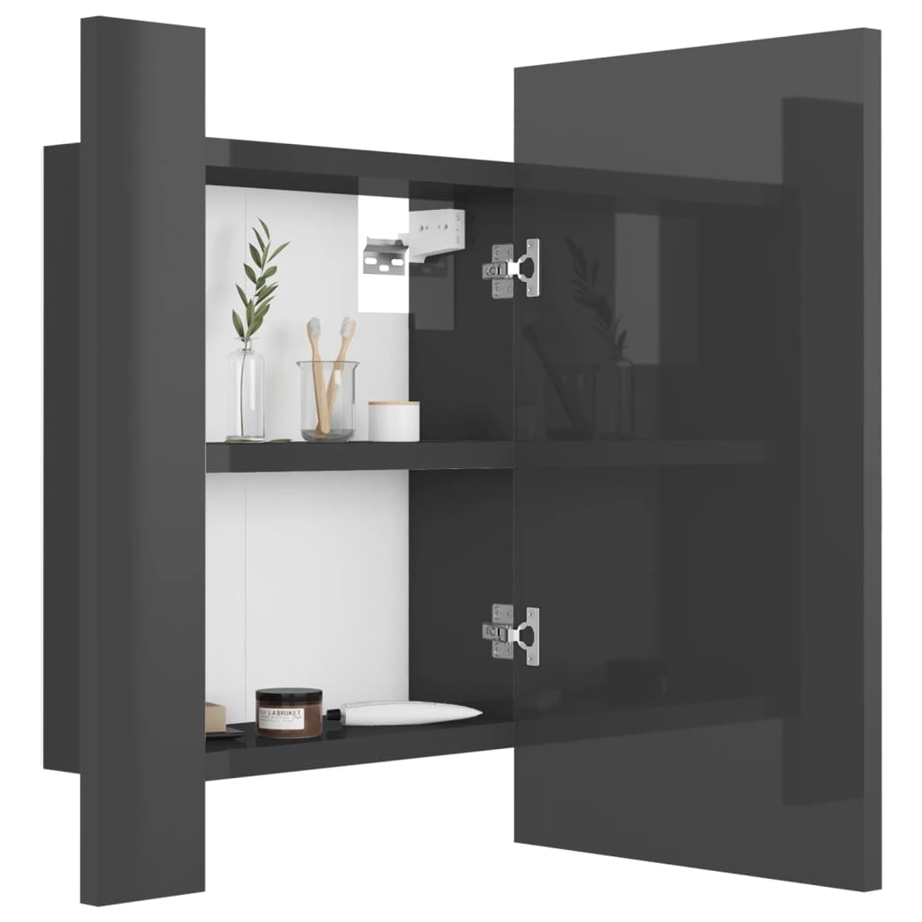 8720286221402_g_en_hd_5 vidaXL LED Bathroom Mirror Cabinet High Gloss Grey 40x12x45 cm Acrylic - Image 7