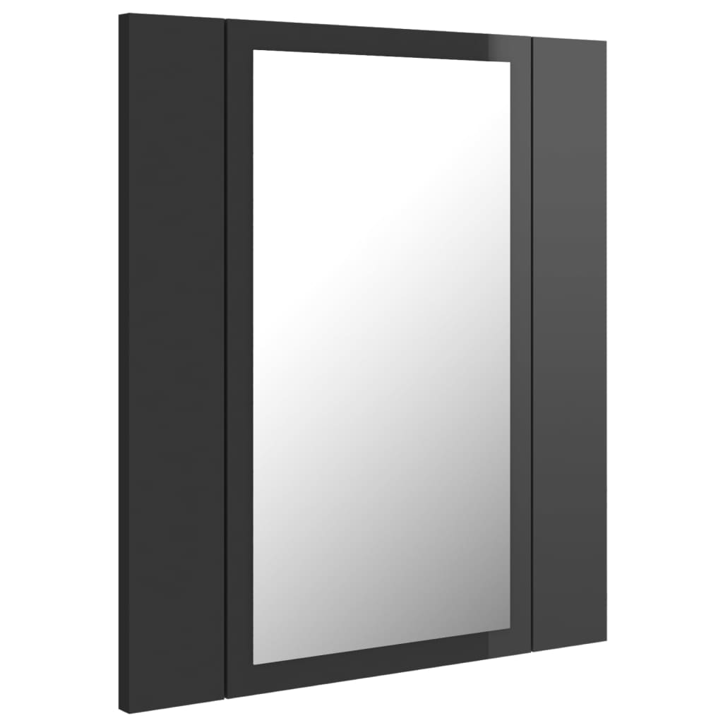 8720286221402_g_en_hd_6 vidaXL LED Bathroom Mirror Cabinet High Gloss Grey 40x12x45 cm Acrylic - Image 8