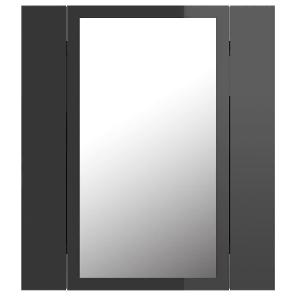 8720286221402_g_en_hd_7 vidaXL LED Bathroom Mirror Cabinet High Gloss Grey 40x12x45 cm Acrylic - Image 9
