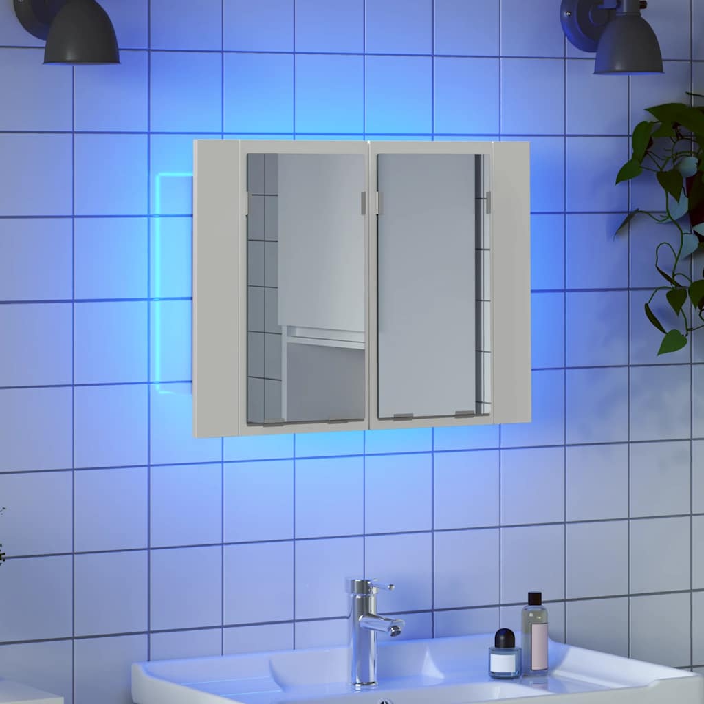 8720286221419_g_en_hd_1 vidaXL LED Bathroom Mirror Cabinet White 60x12x45 cm Acrylic - Image 3
