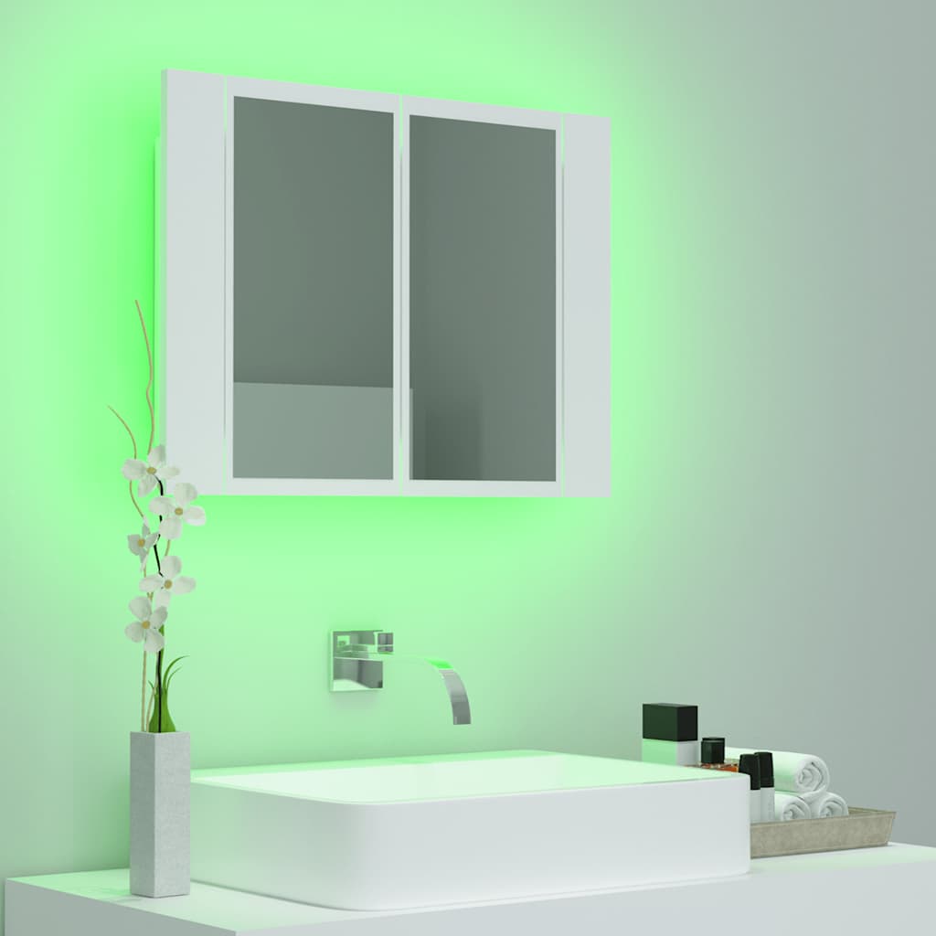 8720286221419_g_en_hd_2 vidaXL LED Bathroom Mirror Cabinet White 60x12x45 cm Acrylic - Image 4