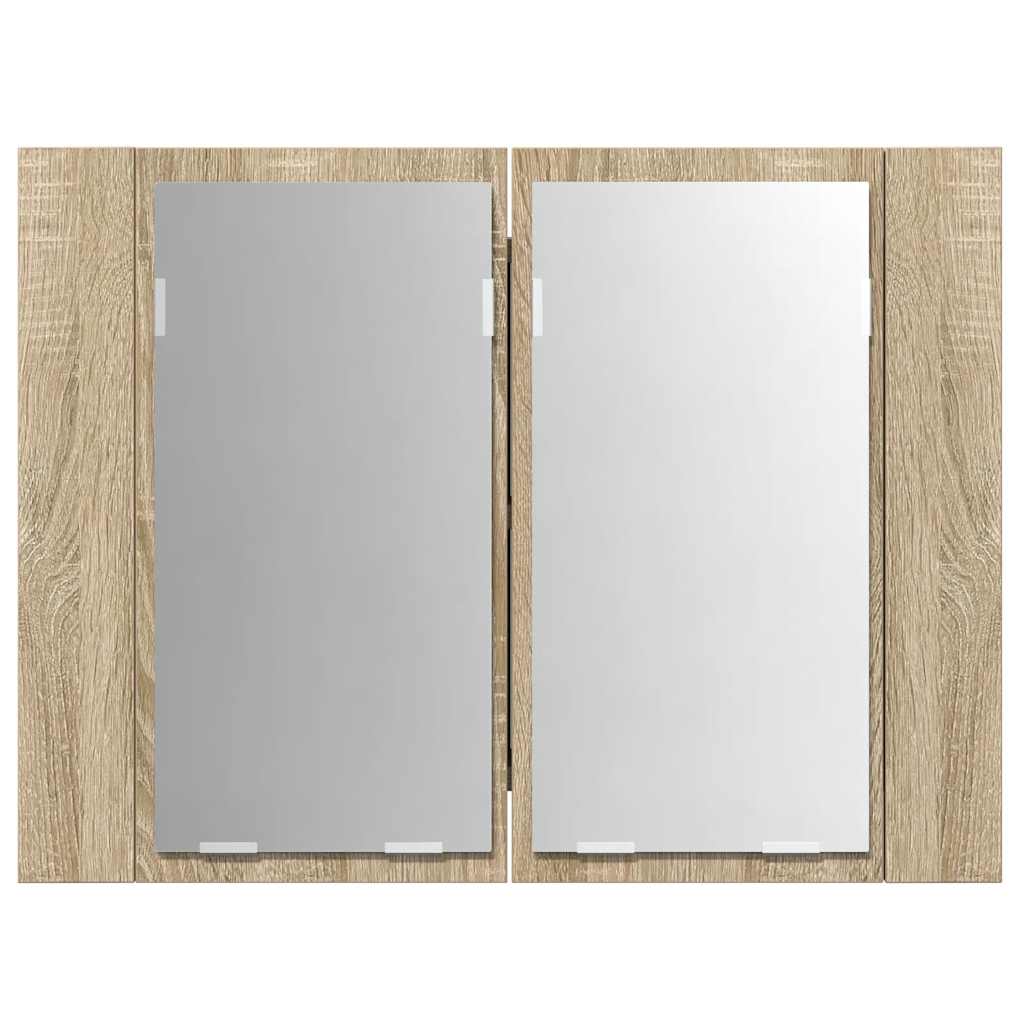 8720286221440_g_en_hd_7 vidaXL LED Bathroom Mirror Cabinet Sonoma Oak 60x12x45 cm Acrylic - Image 9