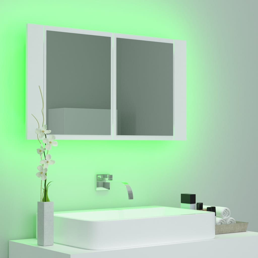 8720286221495_g_en_hd_2 vidaXL LED Bathroom Mirror Cabinet White 80x12x45 cm Acrylic - Image 4