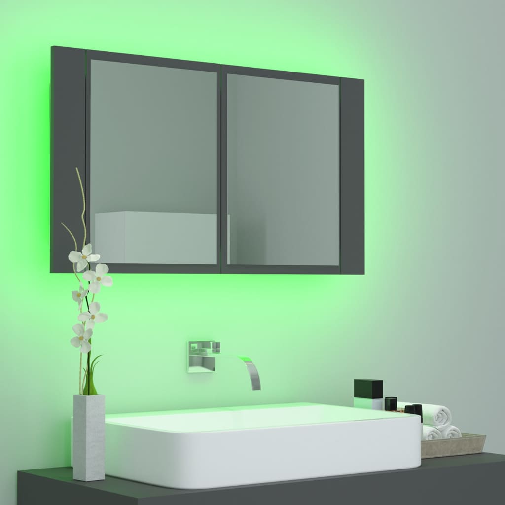 8720286221518_g_en_hd_3 vidaXL LED Bathroom Mirror Cabinet Grey 80x12x45 cm Acrylic - Image 5