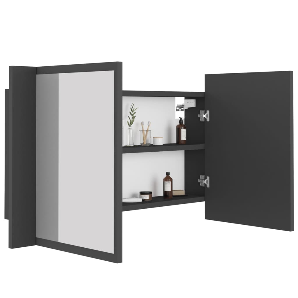 8720286221518_g_en_hd_5 vidaXL LED Bathroom Mirror Cabinet Grey 80x12x45 cm Acrylic - Image 7