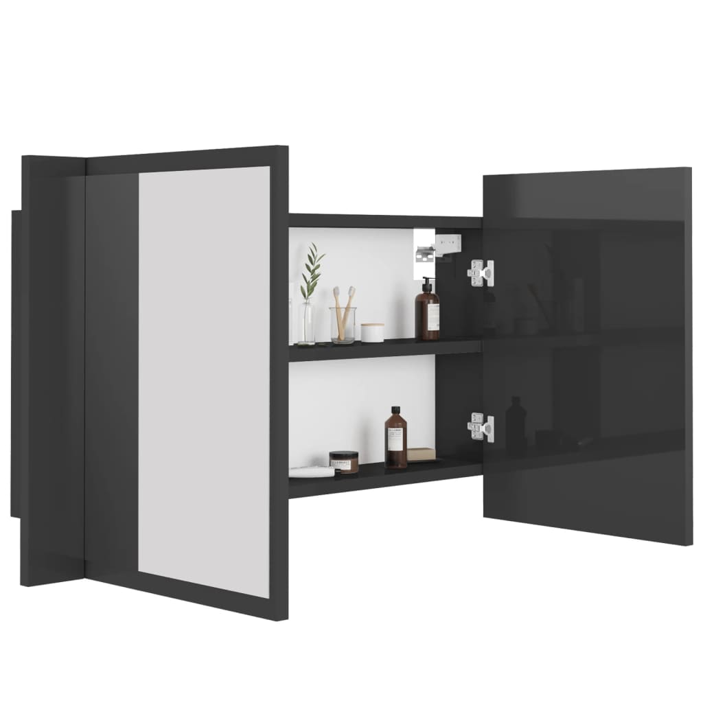 8720286221563_g_en_hd_5 vidaXL LED Bathroom Mirror Cabinet High Gloss Grey 80x12x45 cm Acrylic - Image 7