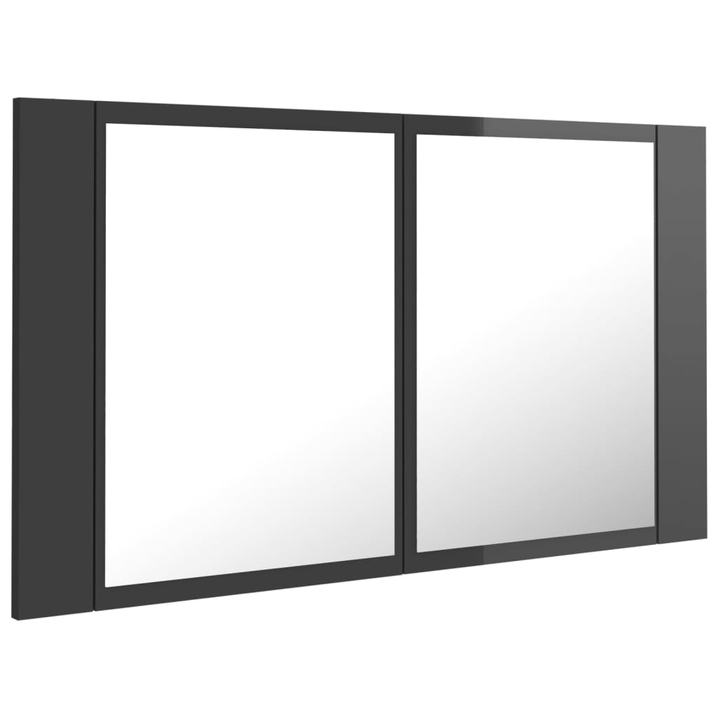 8720286221563_g_en_hd_7 vidaXL LED Bathroom Mirror Cabinet High Gloss Grey 80x12x45 cm Acrylic - Image 9