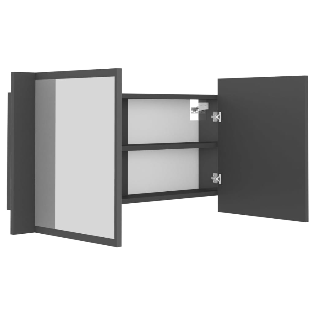 8720286221594_g_en_hd_9 vidaXL LED Bathroom Mirror Cabinet Grey 90x12x45 cm Acrylic - Image 11
