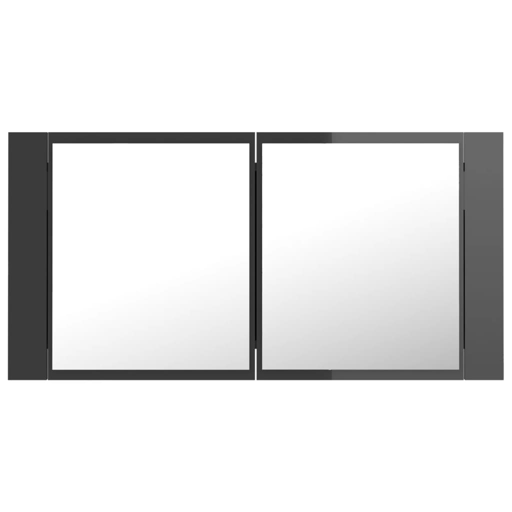 8720286221648_g_en_hd_7 vidaXL LED Bathroom Mirror Cabinet High Gloss Grey 90x12x45 cm Acrylic - Image 9
