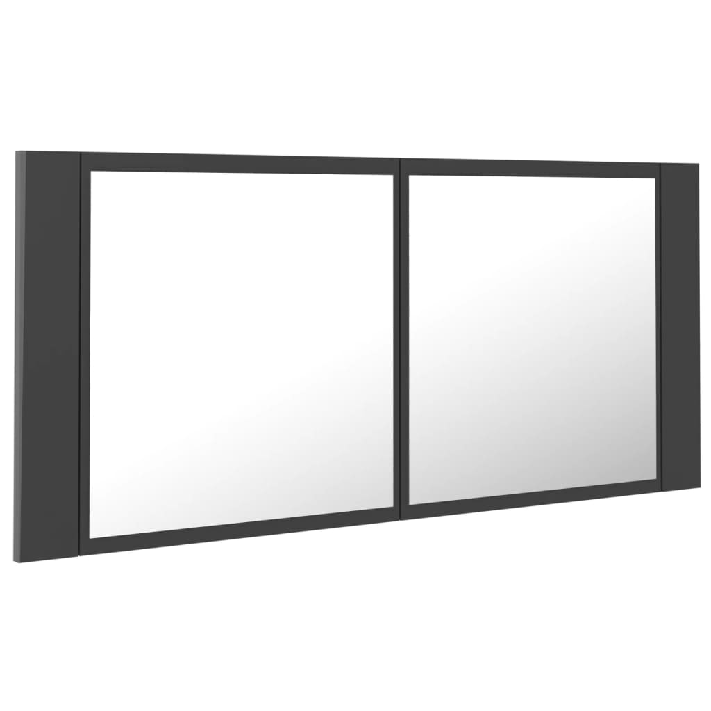 8720286221679_g_en_hd_1 vidaXL LED Bathroom Mirror Cabinet Grey 100x12x45 cm Acrylic - Image 3